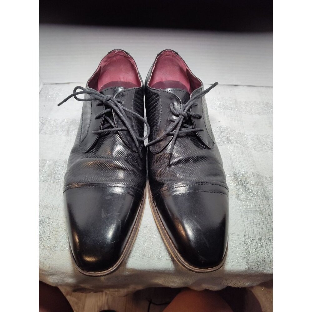 VINTAGE FOUNDRY CO. Men's Black‎ Leather Lace-Up Oxford Shoes SZ 10.5 VF1004-SE